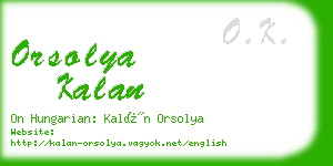 orsolya kalan business card